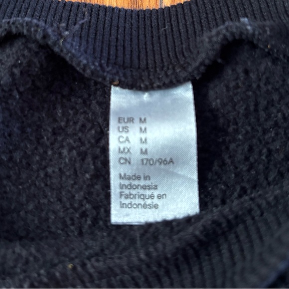 POL brand inspired * HANDMADE UPCYCLED ONE-OF-A-KIND BLACK CROPPED SWEATSHIRT - Picture 6 of 7